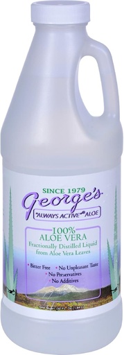 [BRSWGYAFAEBBEF3J] Georges Aloe Vera - Bitter Free - Ei säilitusaineid - 100 protsenti Aloe Vera - 32 fl oz (pakk 4)