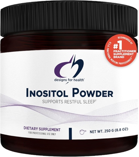 [BRSWIZD3AYDRAGTY] Designs for Health Inositol Powder - Pure 700mg Inositol Suplemento para axudar a promover a relaxación + saúde hormonal feminina - Non-GMO + Gluten Free, Easy Drink Add-in (345 porcións / 250g)