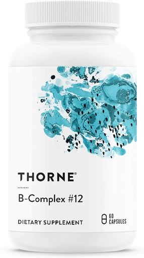[BRSWG236BEIR6FIU] THORNE - B-Complex #12 - Vitamin B Complex with Active B12 and Folate - 60 Capsules