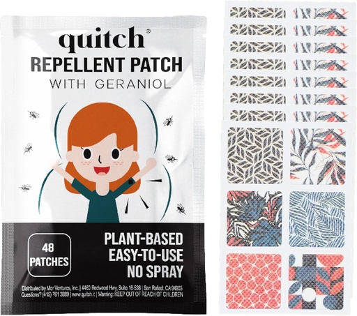[BRSRMCYOAAMW22DP] Quitch Natural Mosquito Repellent Stickers for Kids & Voksen124; geraniol Bug Patch
