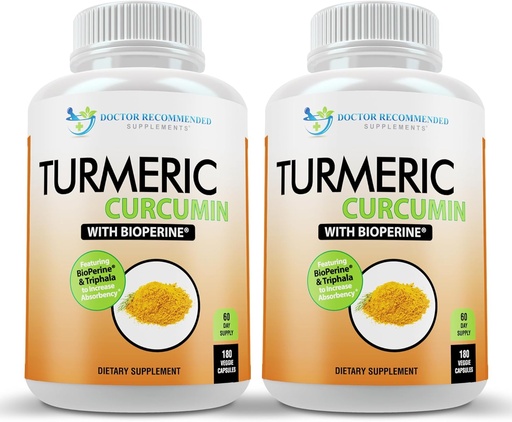 [BRSWY2YKOAPGAG3B] Turmeric Curcumin Supplement - 2250mg/d - Veggie Caps - 95% Curcuminoids with Black Pepper Extract (Bioperine) - 750mg Capsules - 100% Organic - Most Powerful Turmeric (Pack of 2)