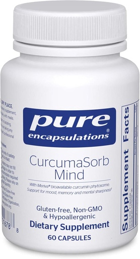 [BRSWKEYEBB7BE3YZ] Pures herecciones CurcumaSorb Minuts suplementaris per donar suport a la memòria, la Sharpitat, i la Cogniva funció * 60 Capsules