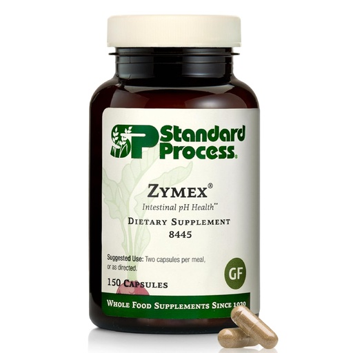 [BRSWIHI7BUDQMAAV] Standard Process Zymex Capsules - Digestive Health Support - Supports Intestinal Health & Balanced pH - Gut Health Supplement with Rice Bran, Spanish Moss, Carrots & Beets - Non-Dairy - 150 Capsules