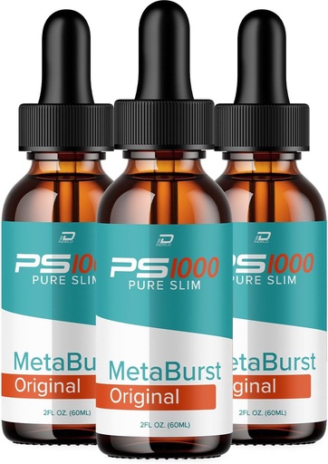 [BRSRAZYKOIJWKDLX] Metaburst PS1000 Pure Drops Liquid Supplement - PS1000 Metaburst Liquid Drops, PS1000 Original Metabolic Support Supplement, PS1000 Pure Metaburst Reviews (3 Pack - 3 Month Supply)