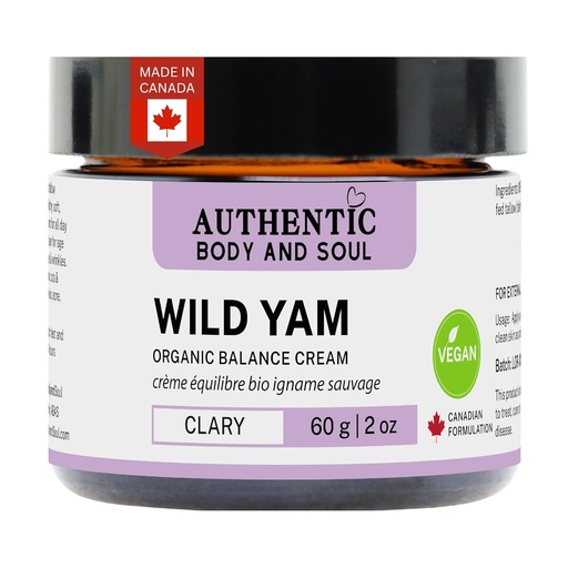[BRSRA2Y7OB7GGCI6] Authentic Organic Wild Yam Root Balancing Cream for Women with Premium Herbal Botanicals, Yam Cream, Wild Yam Skin Care, All Ingredients Certified Vegan (VEGAN Clary Blend)