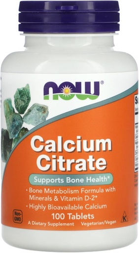 [BRSWIYQ6CACAIHYV] Calcium Citrate, 100 Tabs By Now Foods