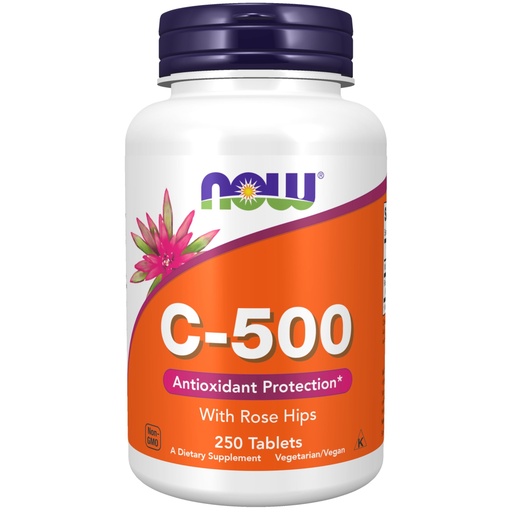 [BRSWIY32BN7B4FTU] NOW Supplements, Vitamin C-500 with Rose Hips, Antioxidant Protection*, 250 Tablets