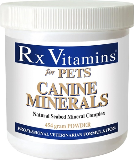 [BRSWIFQMB4CWCYIV] Rx Vitamins Canine Minerals - Dog Calcium Supplement Plus Magnesium & Potassium - Mineral Powder for Dogs - Mineral Supplement for Dogs 16 oz