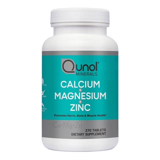 [BRSROEICO54GKCIY] Qunol Calcium 3 in 1 Tablets with Calcium, Magnesium & Zinc for Immune Support, Bone, Nerve, and Muscle Health Supplement, 270 Count