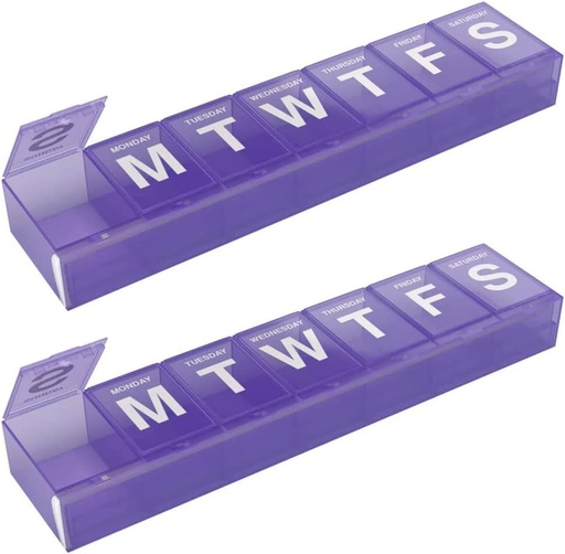 [BRSROYL4OYFRQDT7] EZY DOSE Εβδομαδιαία (7-Ημέρα) Διοργανωτής χαπιών, Ιατρική περίπτωση, Βιταμίνη Planner Box, 2X-Large κλείδωμα διαμερίσματα ασφαλή συνταγή φαρμακευτική αγωγή και την πρόληψη της χύτευσης, χρώματα μπορεί να Vary (XXL - 2 Pack)