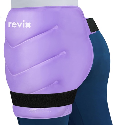 [BRSROFACDIOQ4FI4] REVIX Extra Large Hip Ice Pack Wrap with Straps, Reusable Gel Ice Pack for Hip Replacement, Thigh, Shoulder & Back, Soft Lining Cold Compress Recovery Kit