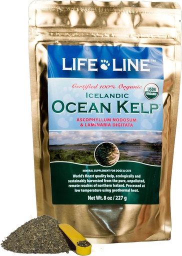[BRSWIYIQBYDAMGDG] L'oceà Òpera de la Life Kelpder per als gats, Dogs, Livestock, i els cavalls Alexos Natural Iodeine suplementaris per a la pell de salut, Coat, i Teeth Spherin Plaque i Augmenta el Metabolisme - 8 oz