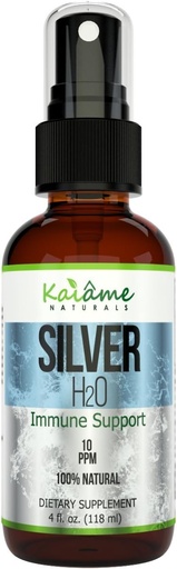 [BRSWKF32AANRCD36] Kaiame Naturals Κολλοειδές ασήμι, ιωνικό ασημένιο διάλυμα, 10 PPM, μεγάλο 4 oz σπρέι σε γυάλινη φιάλη, φυσικό ανοσοποιητικό συμπλήρωμα υποστήριξης, ασφαλές για ενήλικες, παιδιά και κατοικίδια
