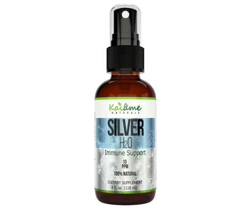 [BRSWKF32AANRCD36] Kaiame Naturals Colloidal Silver, Ionic Silver Solution, 10 PPM, Large 4 oz Spray in Glass Bottle, Natural Immune Support Supplement, Safe for Adults, Children, and Pets