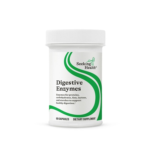 [BRSWIEYFOAAQCEI7] Seeking Health Digestive Enzymes- Enzymes for Protein, carbohydrates, fats, Lactose, and starches to Support Healthy Digestion- 60 Capsules