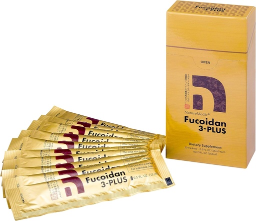 [BRSWYBITOIDRSFDA] Fucoidan 3-Plus Brown Seawed 豁免补编,配有日本制造的三类高纯度Fucoidan有机体Mekabu Fucus Mozuku Agaricus 10 集中液体包装