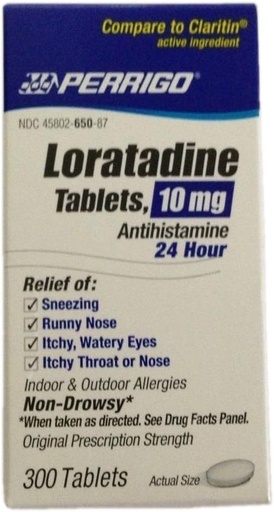 [BRSWIFQDCR7W2EQ3] Perrigo Loratadine Tablets, Blue, 300 Count