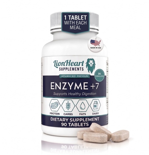 [BRSWKGICBQPWOCQV] Enzyme +7 Digestive Enzymes for No Gallbladder - Ox Bile Salts 30mg, Betaine HCl 100mg, Pancreas Substance & 7 Enzymes - Post-Gallbladder Removal Support - Doctor-Formulated, Made in USA - 90 Tablets