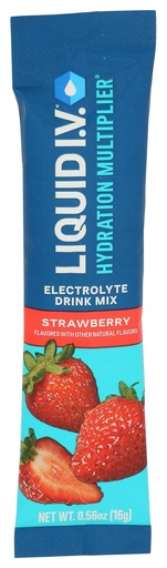 [BRSWYBL7PIMQIDQY] Liquid IV Strawberry Hydration Drink Mix Single, 0.56 OZ