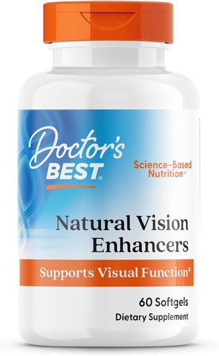[BRSWIFIOO4GAODD2] Lékařská BEST Natural Vision Enhancers obsahují Lutemax 2020, podporuje oční zdraví, Sharper Vision, pomáhá filtrovat modré světlo, 60 Softgels