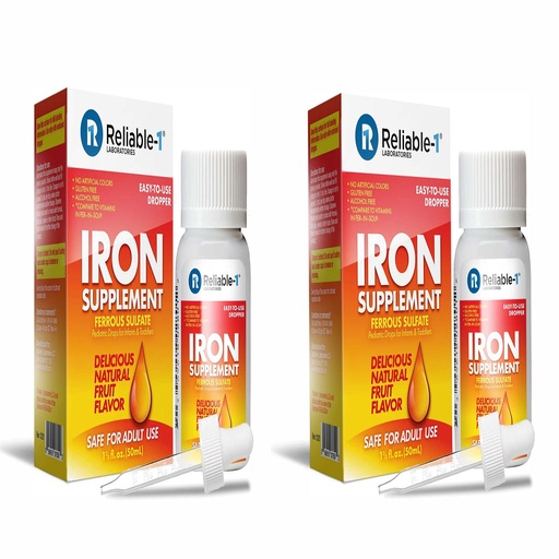 [BRSRMYIZB4MQE3DK] Ferrous SULFATE/Pediatric Drops for Infants & Toddler Iron Supplement (2-Pack)