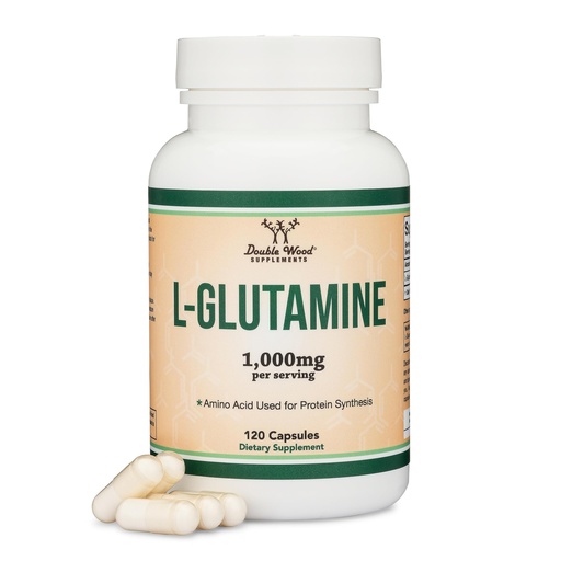 [BRSROFILOF6WY3Y4] L Glutamine Capsules - (1000mg Servings, 120 Capsules) Non-GMO, Gluten Free, Keto Safe, Vegan Friendly, Third Party Tested (for Endurance and Gut Health) by Double Wood