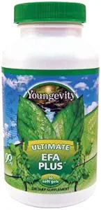 [BRSWIED3DIHRYYLE] Youngevity Ultimate EFA Plus – Essential Fatty Acids, 90 Soft Gels – Balanced Fish Oil Formula for Heart, Brain, Joint, Skin Health – Omega-3, Omega-6, Omega-9 Supplement for Optimal Health Support