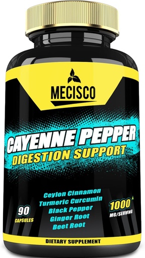 [BRSROAYZBN6REA3K] 6in1 Cayenne Pepper Capsules with Ginger Root, Beet Root, and Black Pepper and More - 90 Capsules