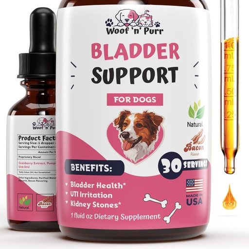 [BRSROCQ6OYHWAAIZ] Bladder Control for Dogs | Dog Bladder Supplement - Supports Healthy Kidney & Urinary Tract - Dog UTI Treatment - Dog Bladder Control - Bladder Support for Dogs - Dog UTI Supplement - 1oz