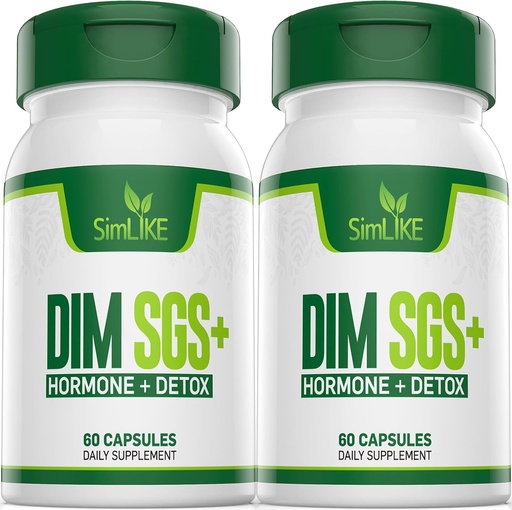 [BRSROEIHCEIRYGYV] DIM SGS + - Hormone + Detox,Encourages Normal Estrogen Metabolism,Hormone Balance, Hormonal Acne Supplements, Menopause Support,Helps Control Appetite,Promotes Detoxification(2 Packs)