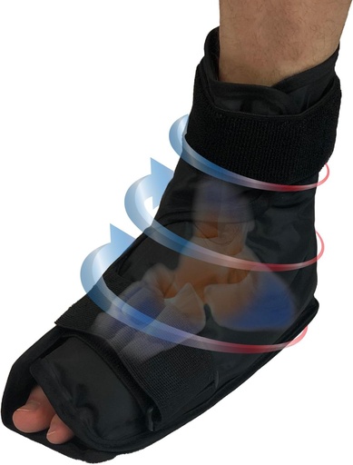 [BRSWG2QCCN5BEFLB] Foot & Ankle Pain Relief Hot/Cold Gel Wrap - Effectively Relieve Foot and Ankle Aches & Pains Using Compression Gel Ankle Ice Pack Wrap - Heated or Cooled, Targets All Areas of Ankle & Foot - Large