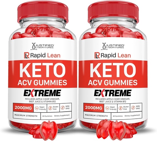 [BRSRAZT4CAMAMFYZ] Justified Laboratories (2 Pack Rapid Lean Keto ACV Gummies Extreme 2000MG Rapid Lean Keto Gummies Apple Cider Vinegar Formulerad med Pomegranate Beet Juice Powder B12 Vegan Non GMO 120 Gummys