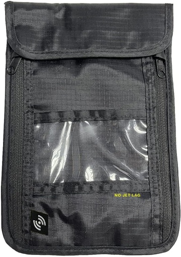 [BRSRMHT6AUCBU3A3] NO Jet Lag Travel Neck Pouch, Passport/Money Holder for Travel with RFID Blocking technology, Hidden Travel Pouch to Protect Cash, Credit Cards, Phones, Travel Essential