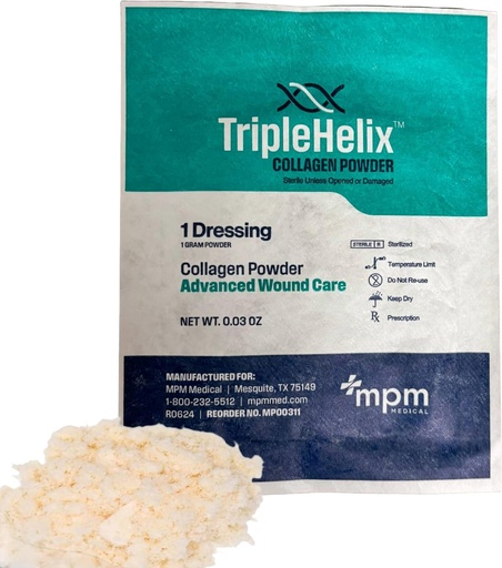 [BRSWIAA3OYIQEDTM] Triple Helix Collagen Powder, 1g Pouch, Each, by MPM Medical