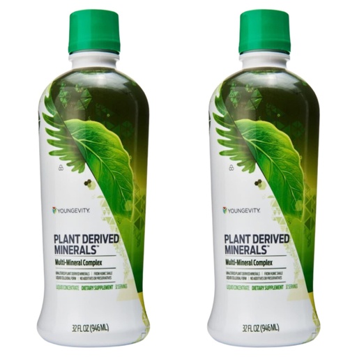 [BRSWGFILBB5AEF32] Youngevity Plant Derived Liquid Minerals - 77+ Natural Unaltered Trace Minerals - 19,000mg Plant Mineral Solids - Colloidal Form Humic Shale - (32 oz Pack of 2)