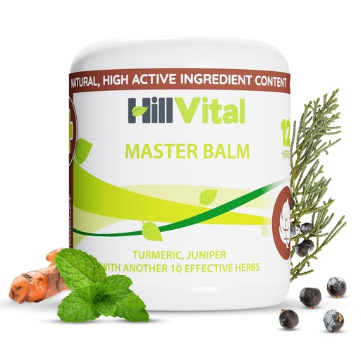 [BRSWGGQKA4BBM2Y3] HillVital Herbal Joint Care Balm – Soothing Arnica & Turmeric Blend for Muscles & Joints – Lightweight Herbal Cooling Gel with Mint & Rosemary – Fast-Absorbing Natural Topical Cream