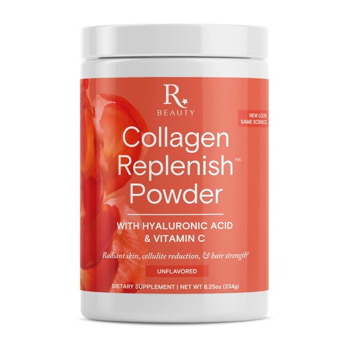[BRSRMZL3OQIRQEQ4] Reserveage Beauty Collagen Replenish Powder - No-Taste Collagen for Radiant Skin & Hair Growth - Mixes Easily in Liquid or Smoothie - 8.25 oz