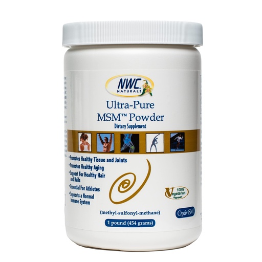 [BRSWIYYLAUGWYH3A] NWC Naturals Ultra-Pure™ MSM Powder, 1-Pound Plastic Jar