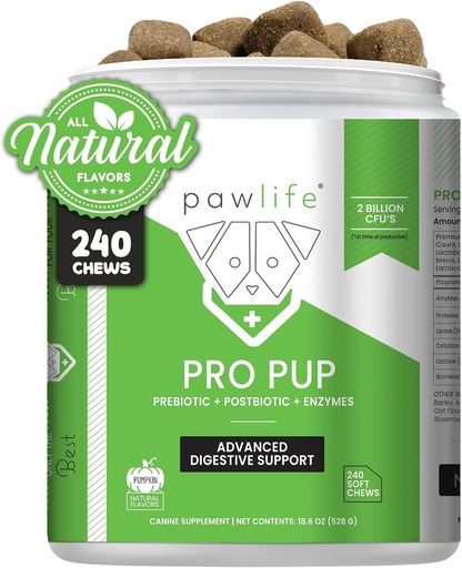 [BRSW22YHDMCAGFD4] Probiotics for Dogs - Diarrhea Relief, Gut Health Support, Constipation Relief, Digestive Health Support - Vet Recommended Dog Probiotics - 240 Soft Chews That Dogs Love - Pumpkin Flavor