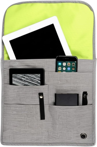 [BRSROAIYC4AQ43DD] SO~MINE Airplane Pocket Organizer | Tray Table Cover | In Flight Seat Back Organizer Bag | Commuter Essential Travel Bag | Media Pouch For Flying | Travel Gift | Attaches To Luggage