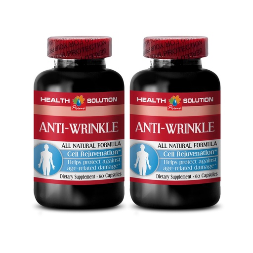 [BRSROEI6DJYAK2D7] anti wrinkle capsules for face - ANTI-WRINKLE COMPLEX - Skin minerals, Anti-aging supplement, Vitamin E collagen, serum anti wrinkle, alpha lipoic acid, anti wrinkle pills for women, 2 Bot 120 Caps