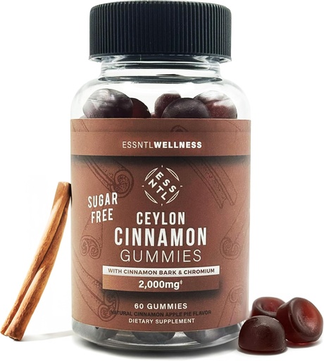 [BRSROAIZC4HQG2DO] Ceylon Cinnamon Sugar-Free Gummies - 120ct | 2000mg Per Serving | Antioxidant & Joint Support | Delicious Apple Pie Flavor | Vegan & Gluten-Free Cinnamon Supplements