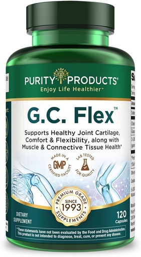 [BRSWIYQ6PMJQOHLU] Puhtaus Tuotteet G.C. Flex (Glukosamiini ja Chondroitin Sulfate Super Formula) - Tukee Joint + Cartilage Health + Terveet lihakset + Connective Tissue - edistää Joint Joustavuus - 90 kapselia