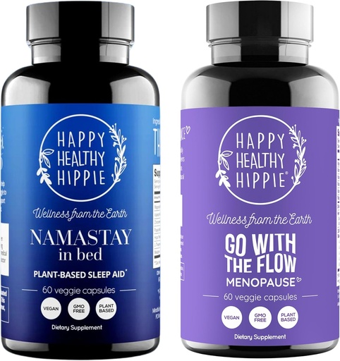 [BRSRAGI3OUBQYDL4] Happy Healthy Hippie Go with The Flow Menopause Support & Natural Sleep Supplement