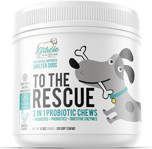 [BRSWGATRAUNBYH3J] Probiotic Chews for Dogs, Support Digestive Health, Dog Probiotics and Digestive Enzymes, Dog Probiotic Chews, Probiotic Dogs, Puppy Probiotic, Pet Probiotics for Dogs - 120 Soft Chews