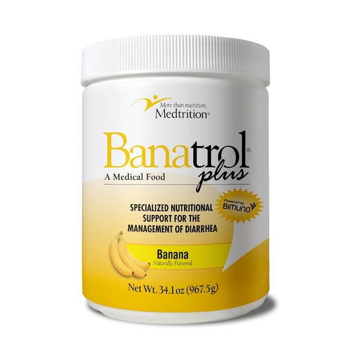 [BRSW2YD3C4JWAE3V] Medtrition Banatrol® Natural Anti-Diarrheal with Prebiotics, Relief from Chronic Diarrhea, IBS, Recurring Diarrhea, Clinically Supported Medical Food, Non-Constipating, 90 Servings (Banana)