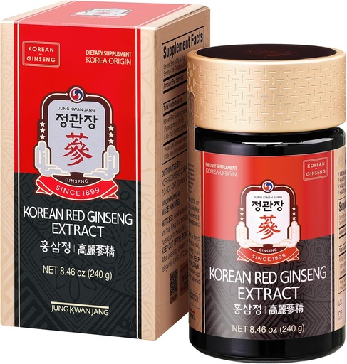 [BRSWIZQKCQOGGG3I] CheongKwanJang [Korean Red Panax Ginseng Extract Extra Strength, Energy Boost, Performance, Boost Immune System, Stamina, Blood Circulation and Mental Health Support, Memory, Productivity - 240g