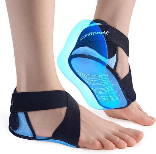 [BRSREFD2DMIBMYL2] Plantar Fasciitis is pakker med heel & sole Gel Coverage, 2PCS Gel Heel Cups Protectors for Pain Relief, Justerbar Foot Ice Pack Wraps til Achilles Tendonitis
