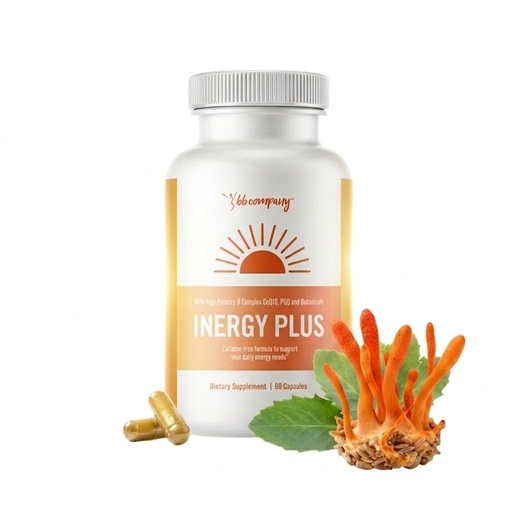 [BRSWYHT4OYDWEEL2] InergyPLUS | Energy Vitamins for Women, Fatigue, Natural Energy Supplements for Focus | Vitamin B12, Folic Acid, Rhodiola Rosea, Cordyceps, CoQ10, Caffeine Free | Packaging Vary | 60 Ct