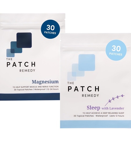 [BRSRAFAFDJ7Q2DQ2] The Patch Remedy Sleep & Recovery Bundle - (60 Patches) Essential Evening Relaxation & Muscle Recovery Kit with Sleep Lavender Patch & Magnesium Glycinate Patch